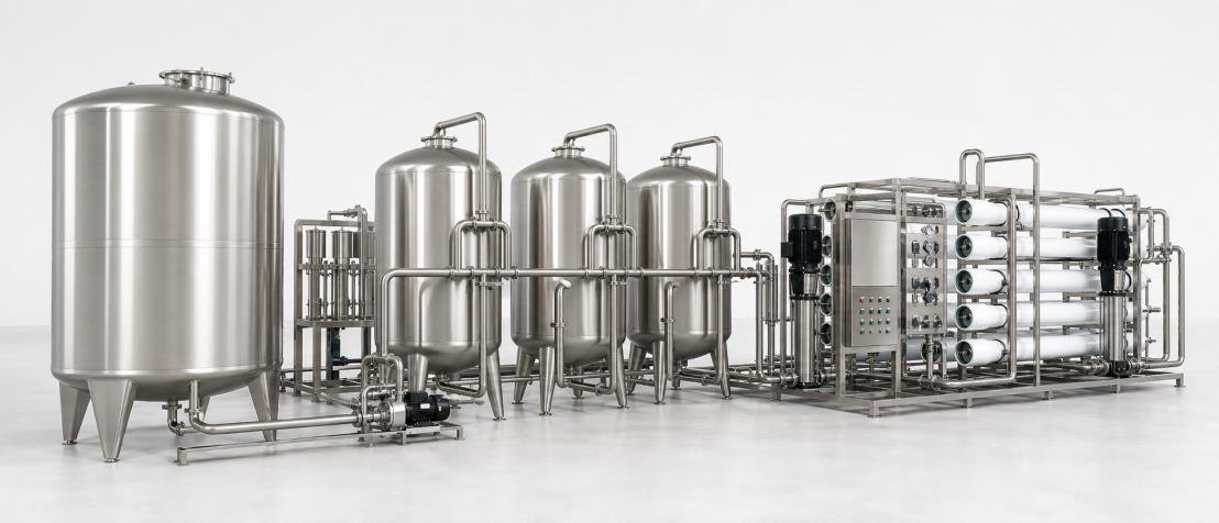 Reference bottled water treatment equipment for ozone-system planning